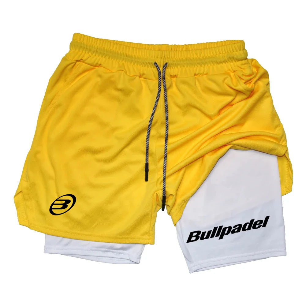 New Men's Padel Sport Shorts Summer Male Breathable Tennis Shorts Quick-Drying Badminton Trousers Outdoor Running Sportwear