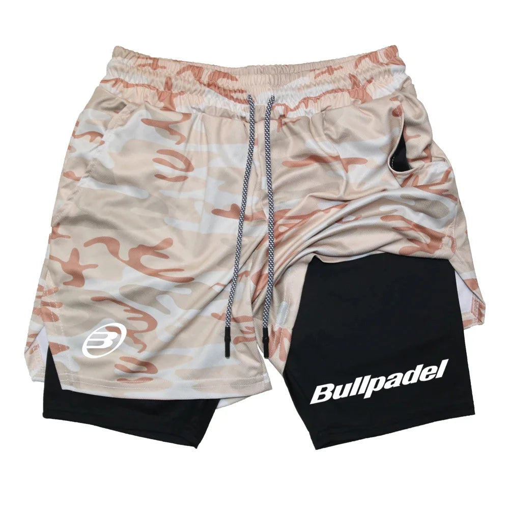 New Men's Padel Sport Shorts Summer Male Breathable Tennis Shorts Quick-Drying Badminton Trousers Outdoor Running Sportwear