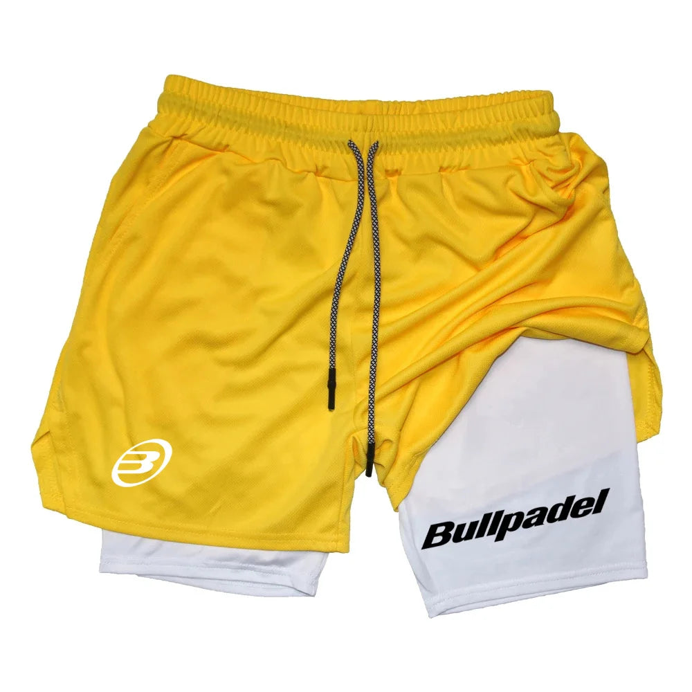 New Men's Padel Sport Shorts Summer Male Breathable Tennis Shorts Quick-Drying Badminton Trousers Outdoor Running Sportwear