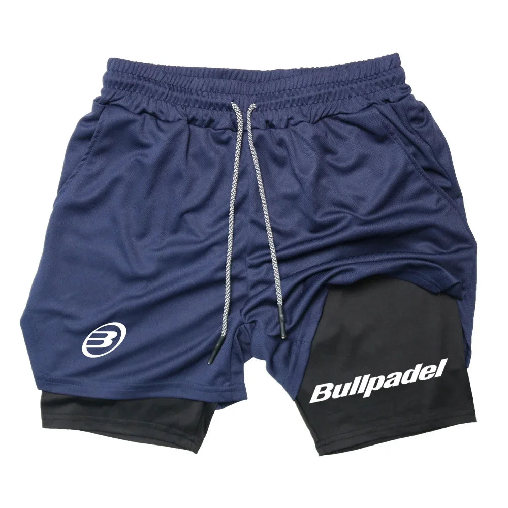 New Men's Padel Sport Shorts Summer Male Breathable Tennis Shorts Quick-Drying Badminton Trousers Outdoor Running Sportwear