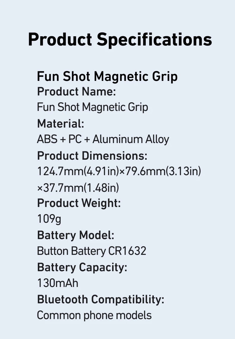 Magnetic Phone Grip & Remote Control