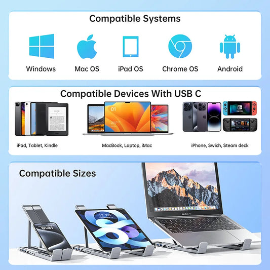 8IN1 Portable Stand HUB
