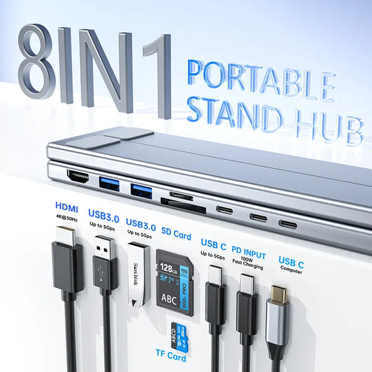 8IN1 Portable Stand HUB