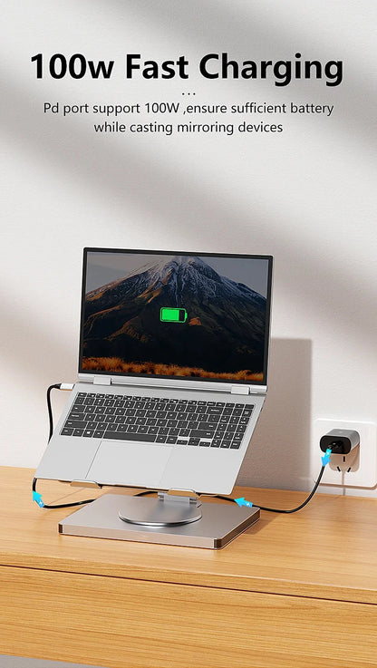 360° Laptop Stand with USB Hub