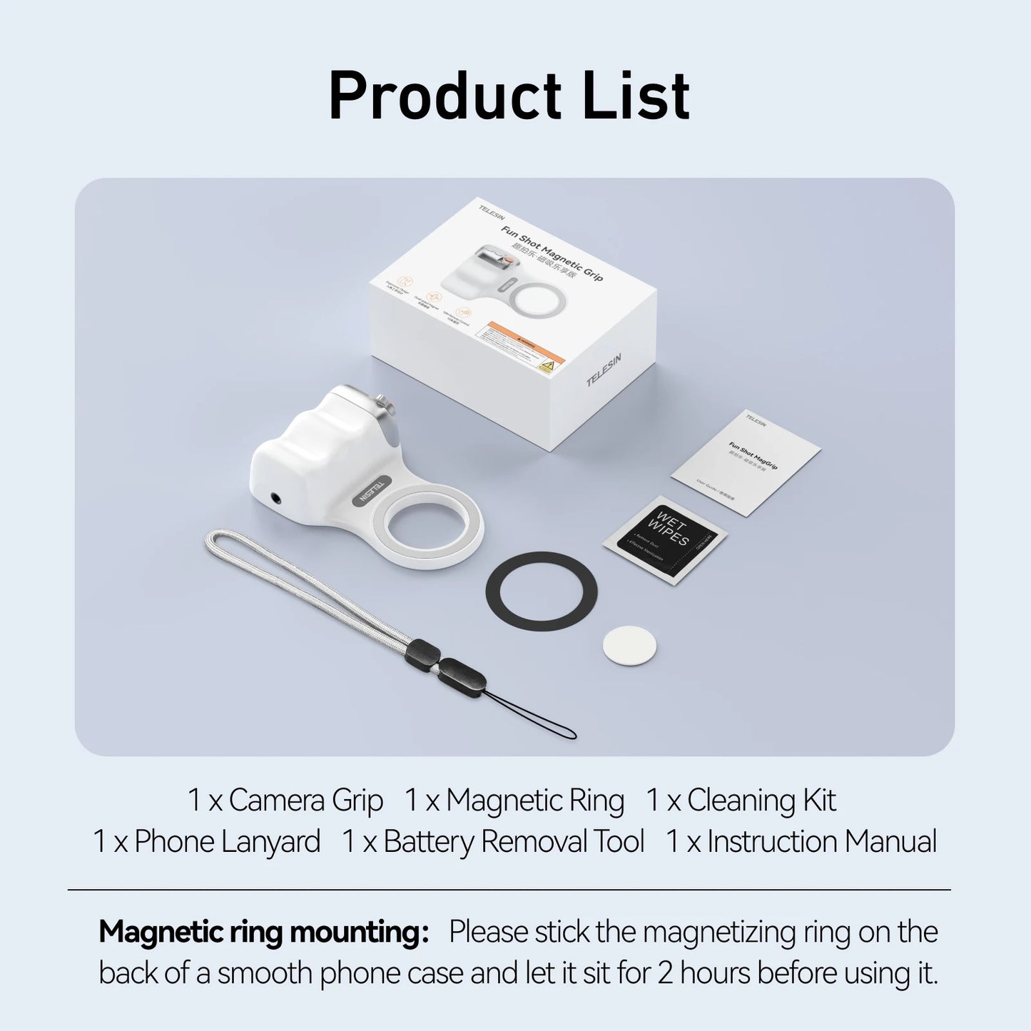 Magnetic Phone Grip & Remote Control