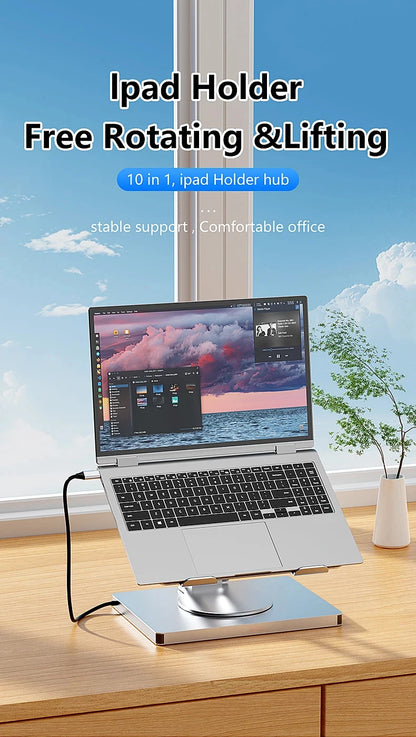 360° Laptop Stand with USB Hub