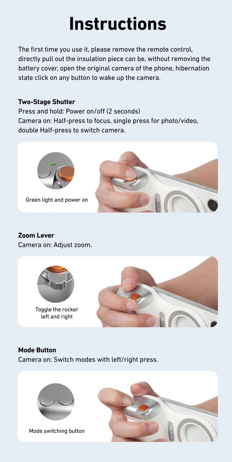 Magnetic Phone Grip & Remote Control