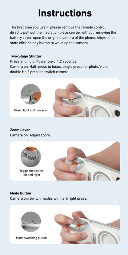 Magnetic Phone Grip & Remote Control