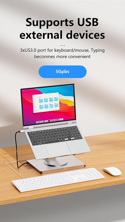 360° Laptop Stand with USB Hub