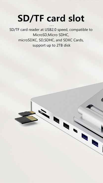 360° Laptop Stand with USB Hub