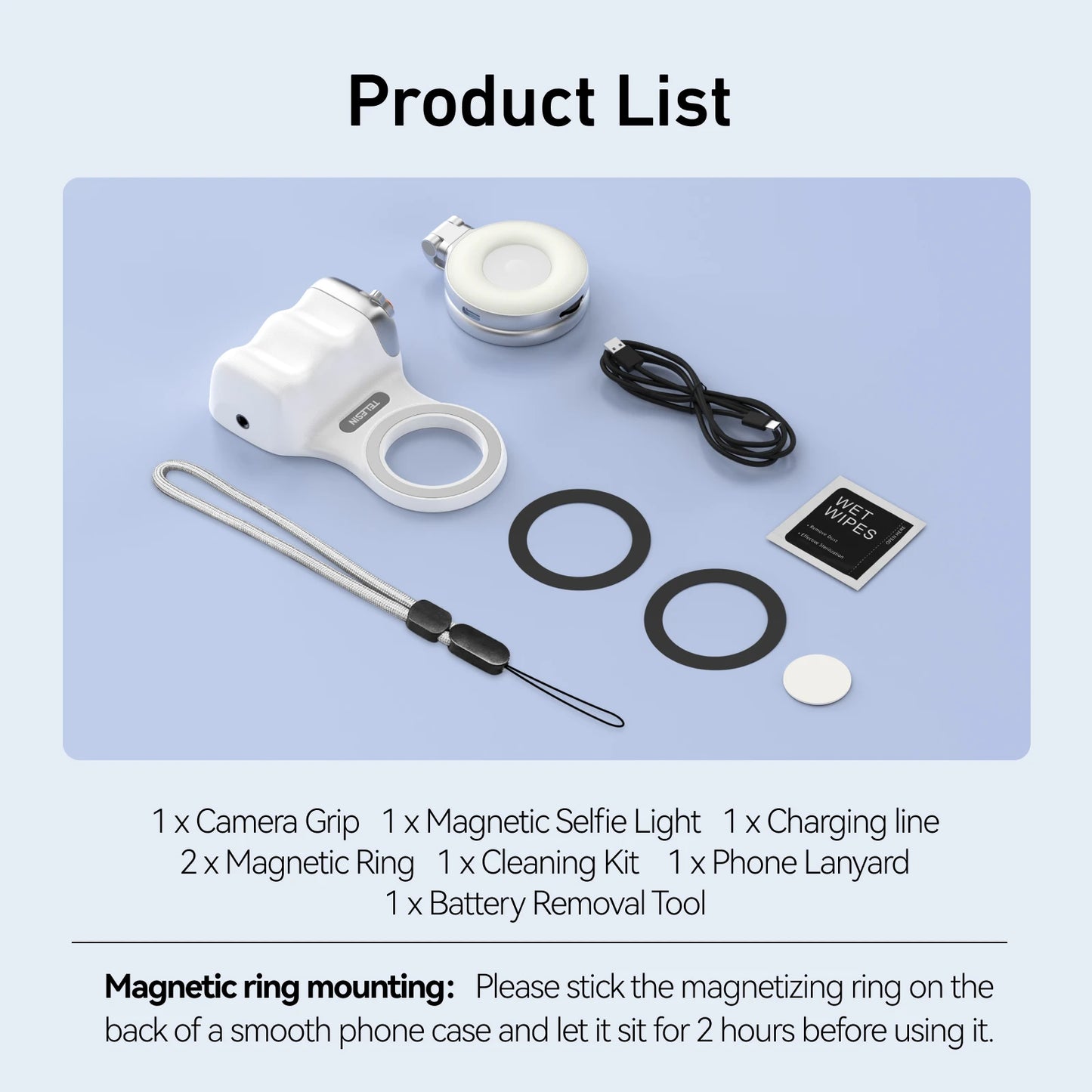 Magnetic Phone Grip & Remote Control