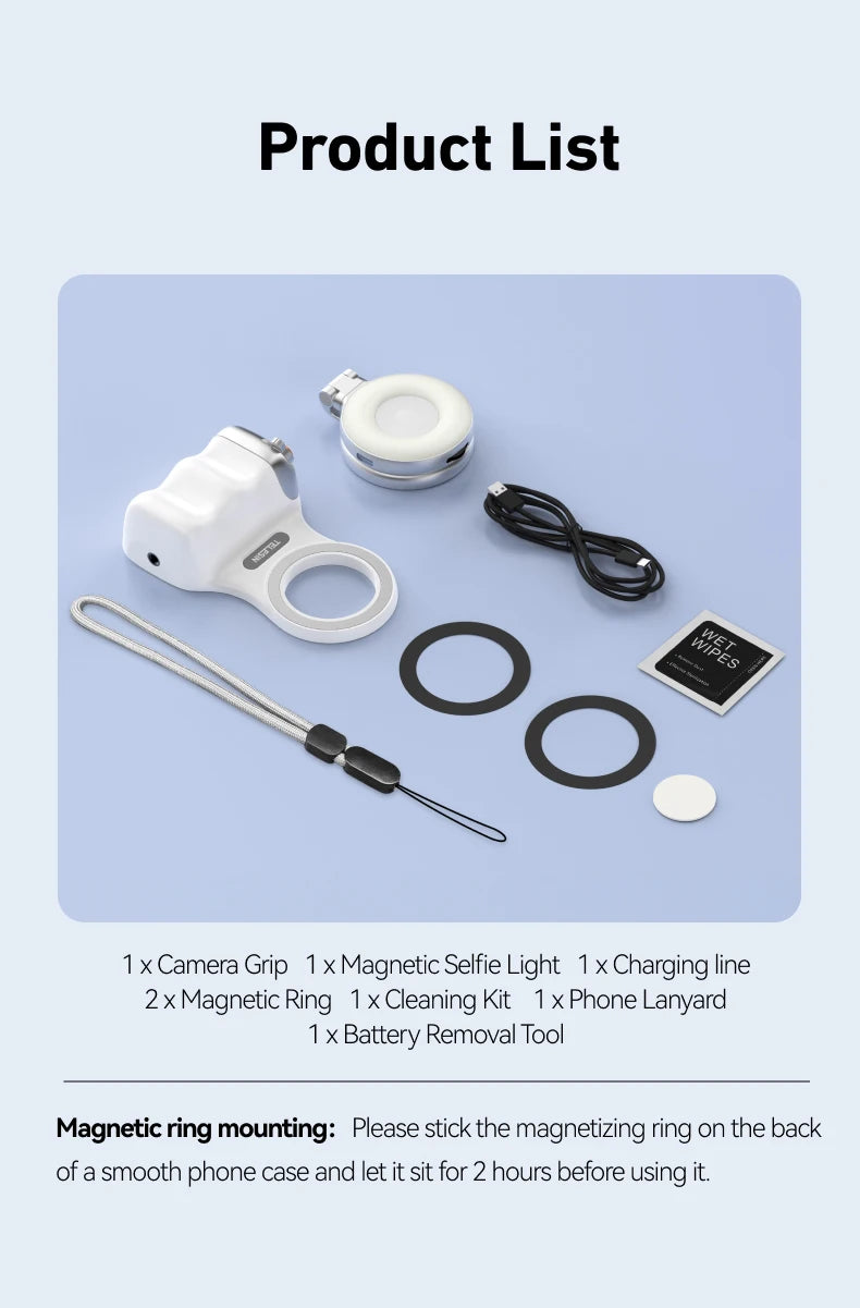 Magnetic Phone Grip & Remote Control