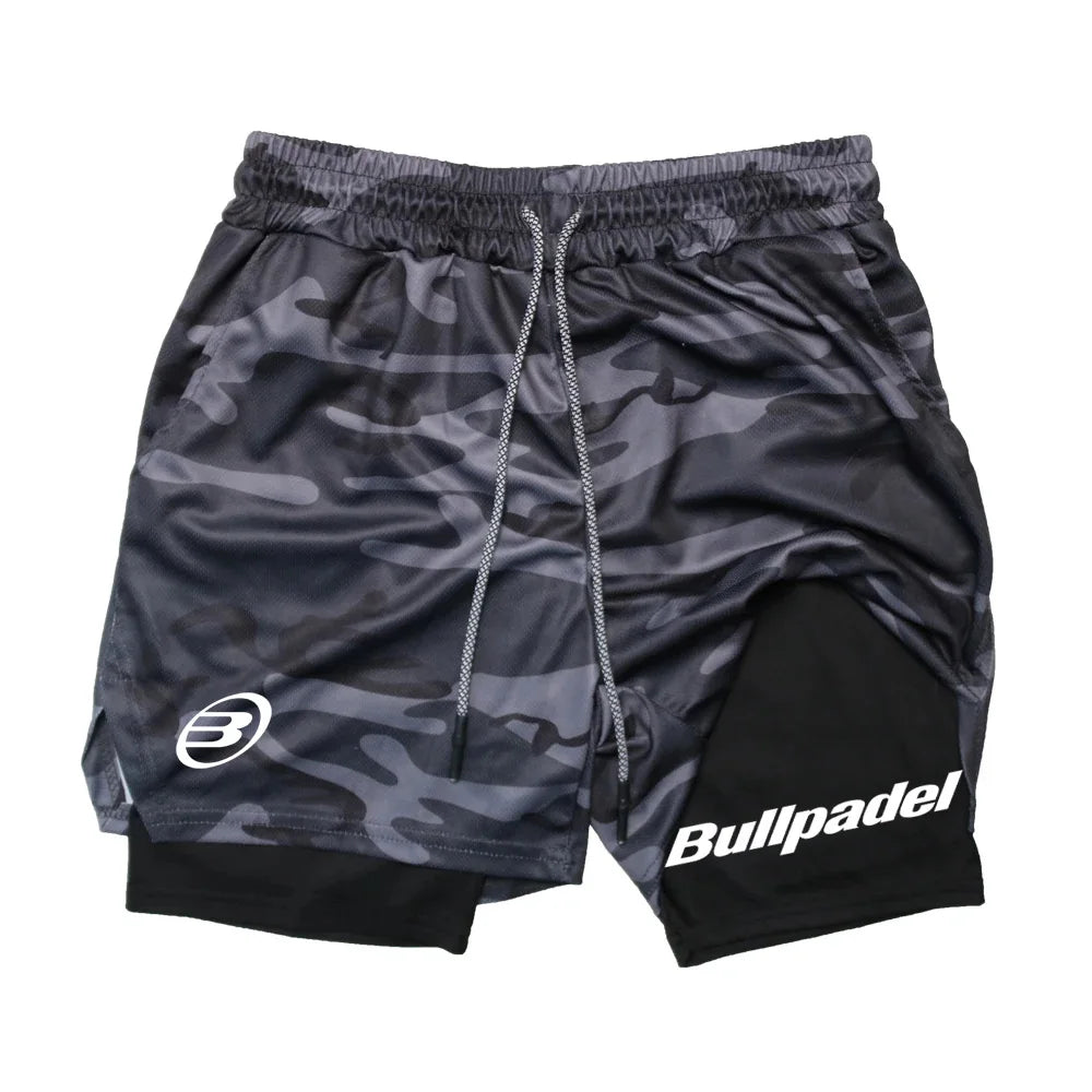 New Men's Padel Sport Shorts Summer Male Breathable Tennis Shorts Quick-Drying Badminton Trousers Outdoor Running Sportwear